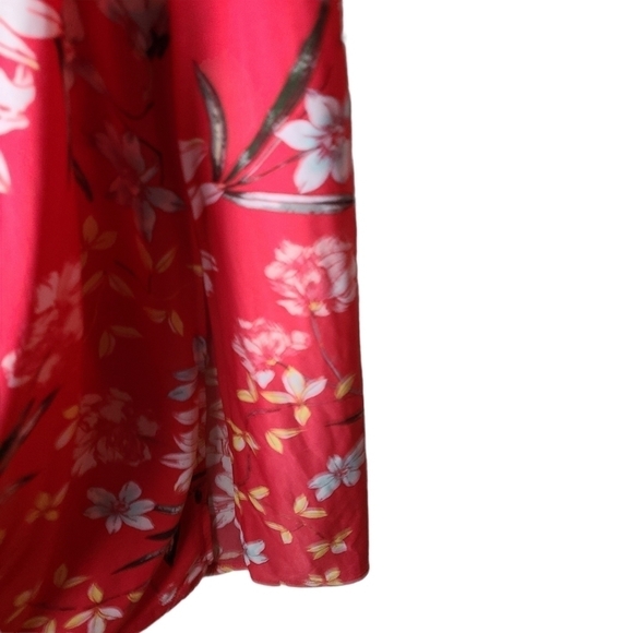 2 Dye 4 red yellow white floral maxi long flared dress - Picture 5 of 16